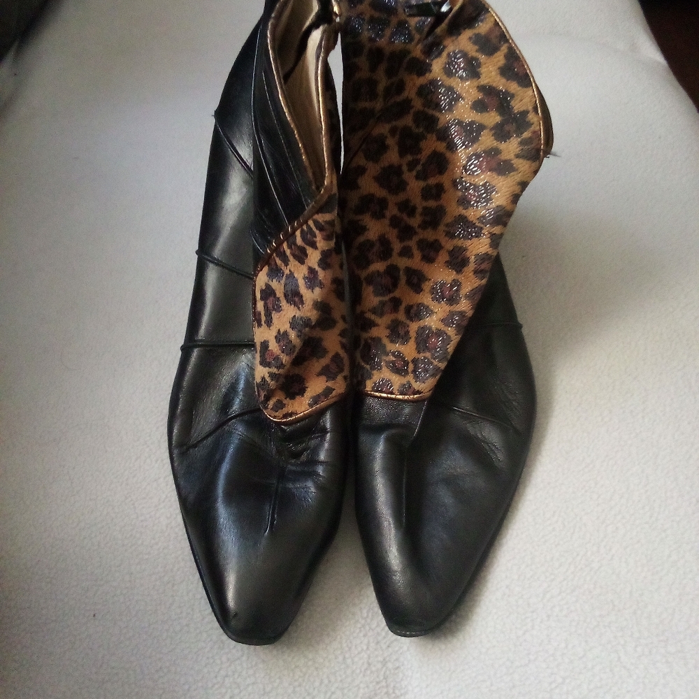 Black Leather Women's Shoes